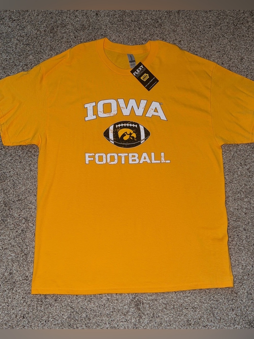 Gold Iowa Football Tee